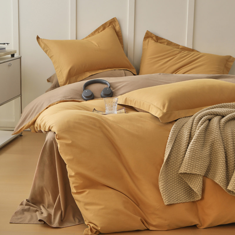 无印良品100支全棉磨毛被套柔软