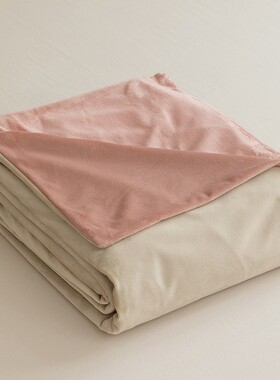 无印良品天鹅绒被套单件加厚短毛双面绒冬季被罩160x210cm180x200