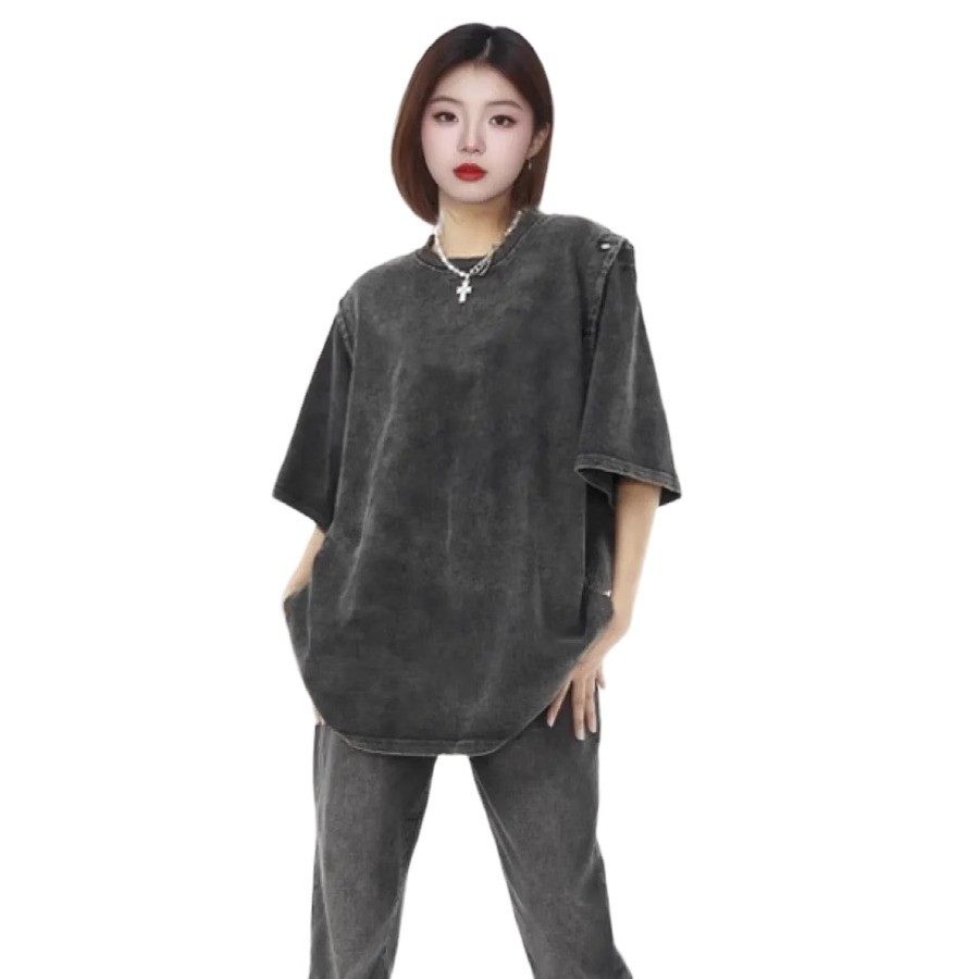 两种穿法可穿复古趣味美式vintage短袖bf男女情侣T恤纯棉上衣潮牌