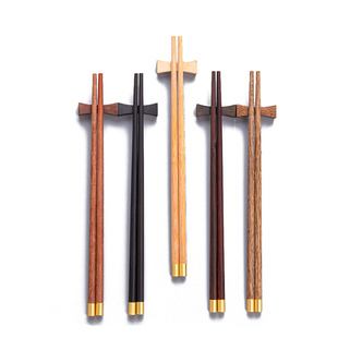 无漆无蜡福字头木筷子家用高档鸡翅木红檀木公用筷子25CM成人木筷