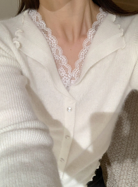 芭妮Bonnet-浣熊绒针织开衫(含30.2绵羊毛)(38浣熊绒)N47-2538