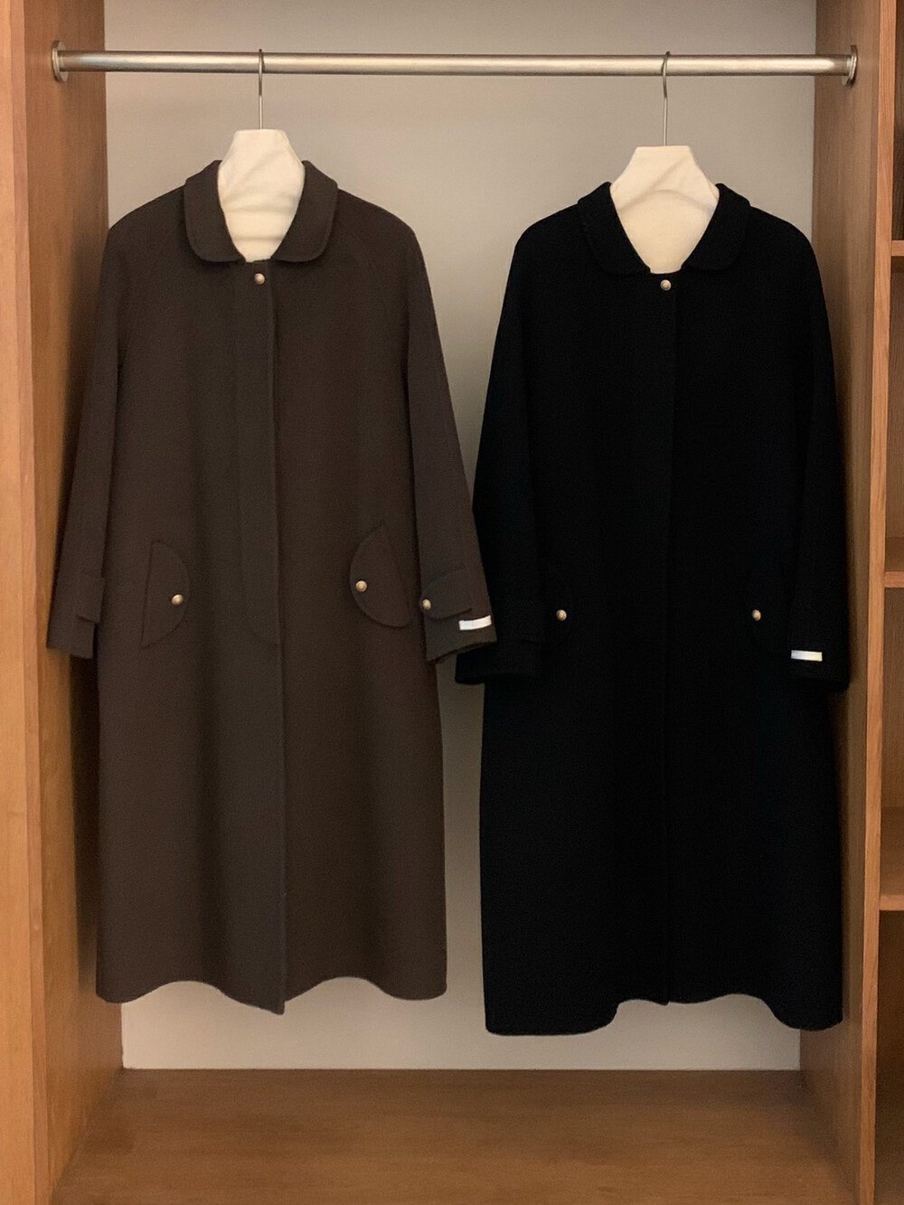 48号现货～【TE】气质长款复古金扣羊绒羊毛外套女90%羊毛10%羊绒,女装/女士精品,毛呢外套,淘宝优惠券,粉丝福利购,淘宝优惠卷