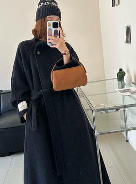 TOO家-新款法式立领毛呢羊毛外套(配腰带)（含70羊毛）25092765D