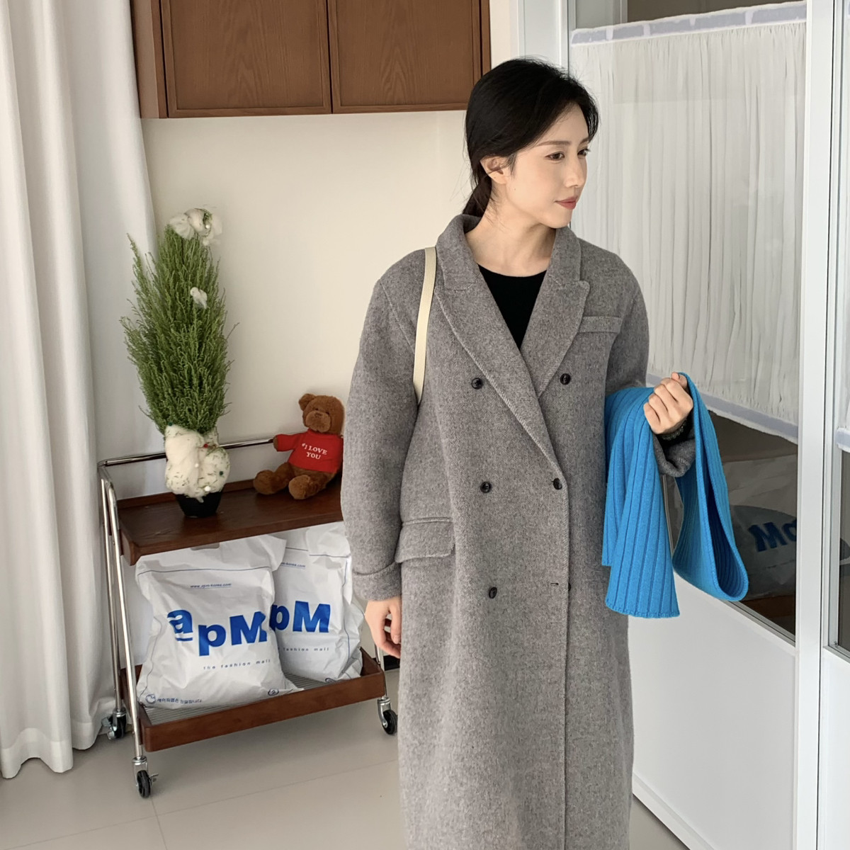 买手严选-泡菜馆-通勤休闲百搭长款羊毛外套（含89.9澳毛）S1201,女装/女士精品,羽绒服,淘宝优惠券,粉丝福利购,淘宝优惠卷