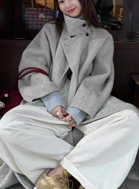 TOO家-宽松显瘦小个子羊毛外套(配腰带)（含70绵羊毛）250917612H