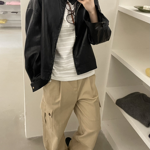 百搭休闲裤 秋上新复古阔腿工装 fit clean