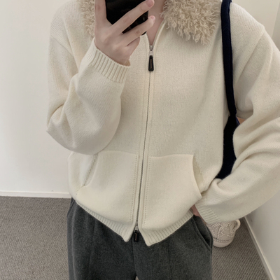 MUUTIS牧缇-保暖毛衣(配可拆卸人造毛毛领)（含30.9绵羊毛）LSH99