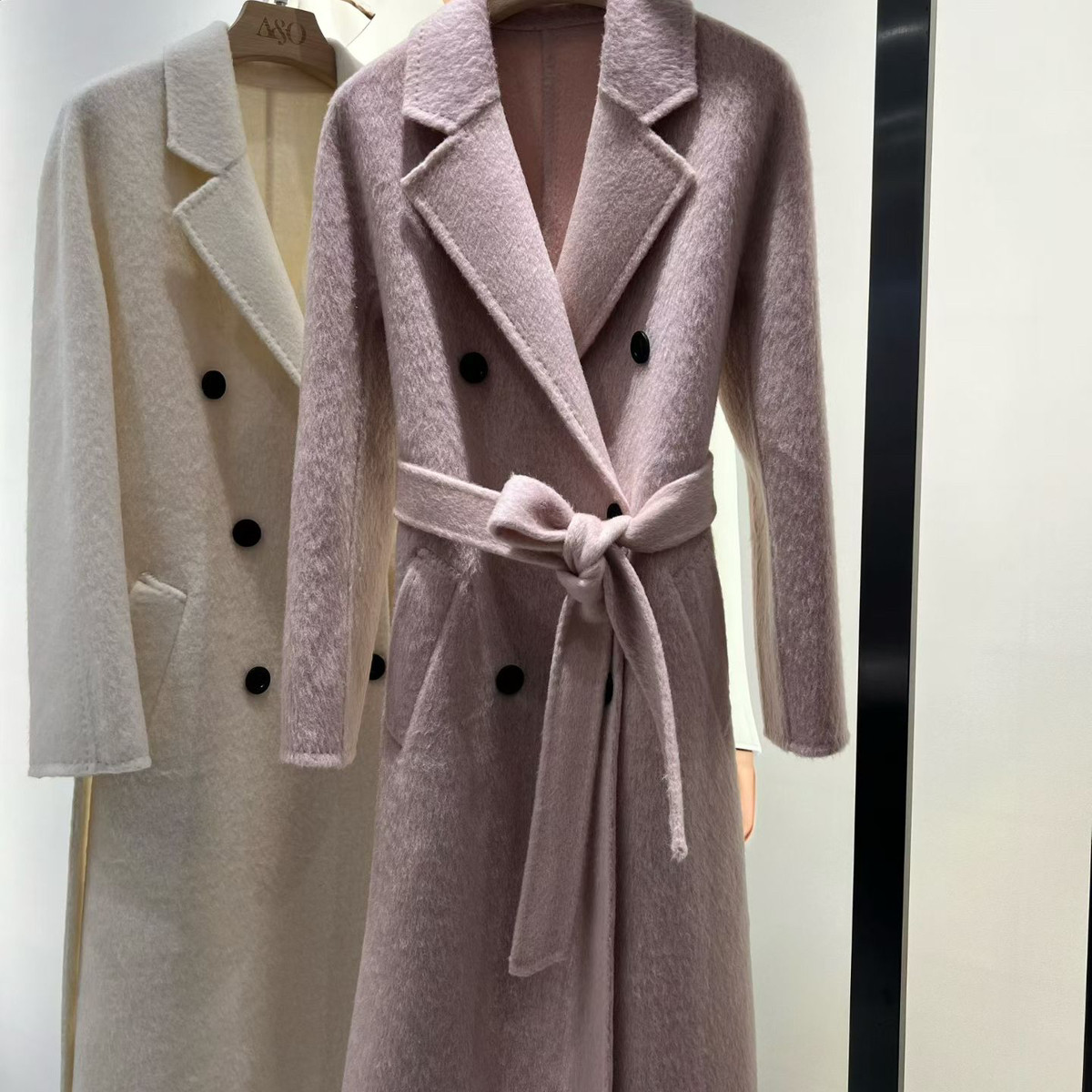 果羊绒-双排扣气质纯色百搭羊毛外套(配腰带)（含70澳毛）624001,女装/女士精品,羽绒服,淘宝优惠券,粉丝福利购,淘宝优惠卷