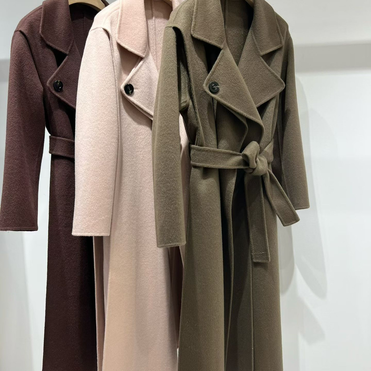 果羊绒-羊绒大衣宽松百搭羊毛外套(配腰带)（含70绵羊毛）65S159,女装/女士精品,羽绒服,淘宝优惠券,粉丝福利购,淘宝优惠卷