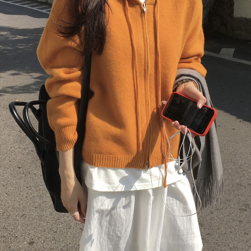 手严选-泡菜馆-纯色条纹连帽拉链长袖保暖毛衣（含100羊毛）H2131,女装/女士精品,毛针织衫,淘宝优惠券,粉丝福利购,淘宝优惠卷