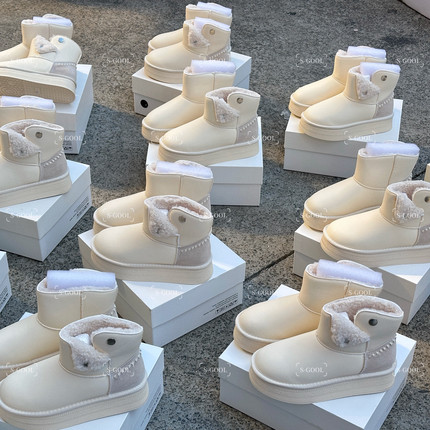 SOLO'S ACC-冬日奶乎乎圆头套筒保暖雪地靴D33011