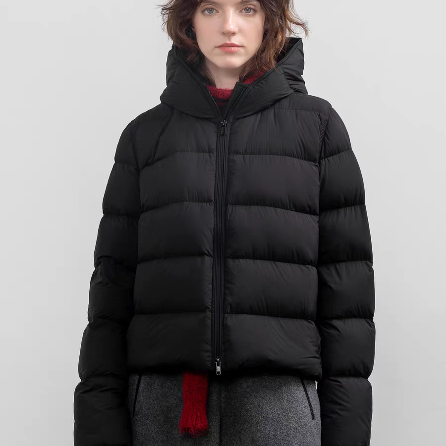 朵朵-冬上新2025冬季新款排骨鱼骨泡芙面包服保暖羽绒服外套d1200