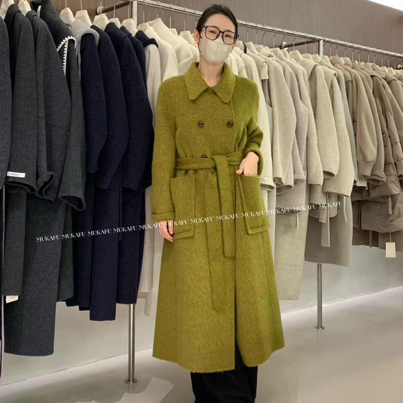 卡芙-双排扣系带长款大气羊毛外套(配腰带)（含65羊毛）YS1-88981,女装/女士精品,羽绒服,淘宝优惠券,粉丝福利购,淘宝优惠卷