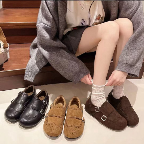 W-小集-冬上新休闲风加绒保暖舒适勃肯鞋656-1