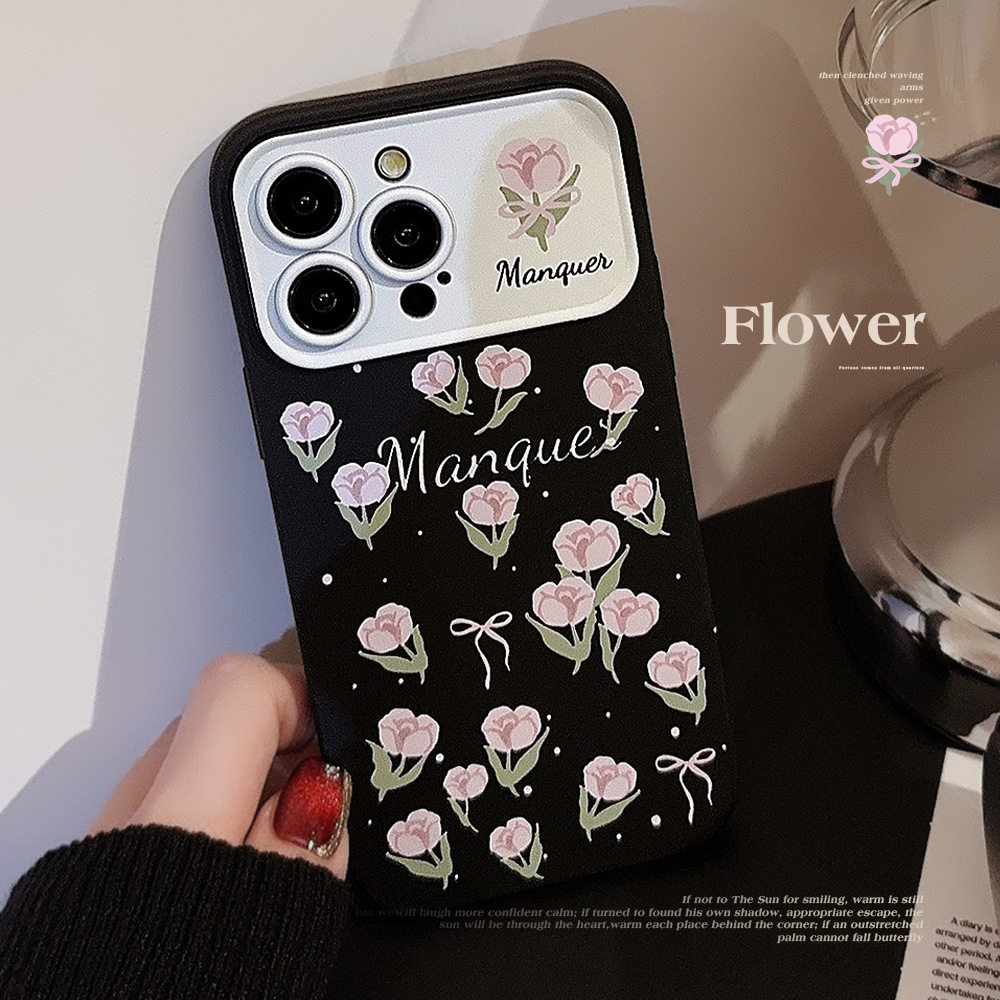 APPLE 15PROMAX 휴대폰 케이스에 적합 핑크 튤립 IPHONE14 소형 신선한 11 소프트 케이스 13 고급 12