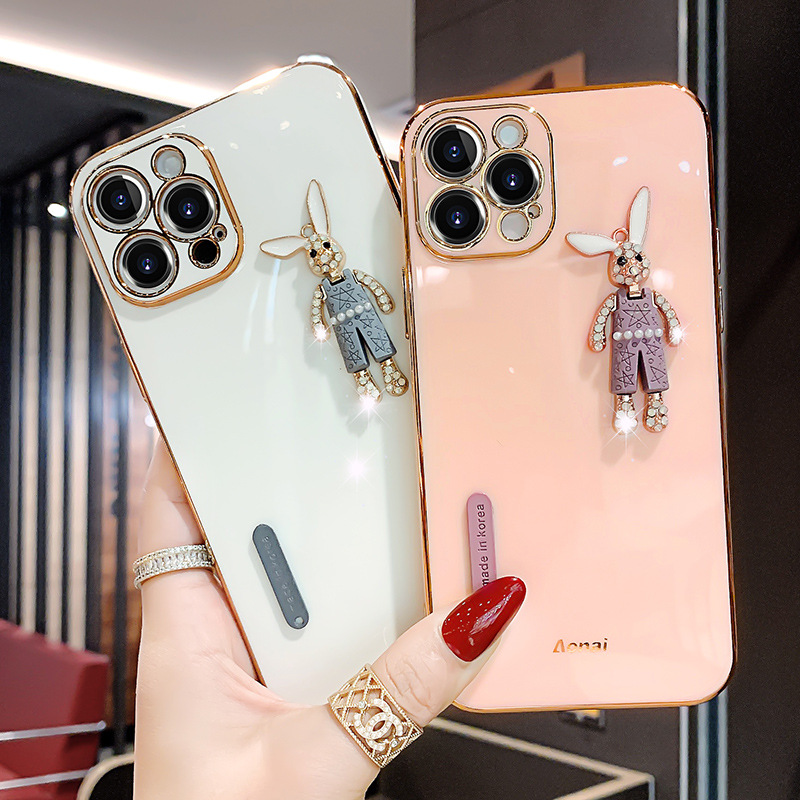 适用苹果16手机壳iPhone15promax软壳硅胶13pro保护套12卡通兔14