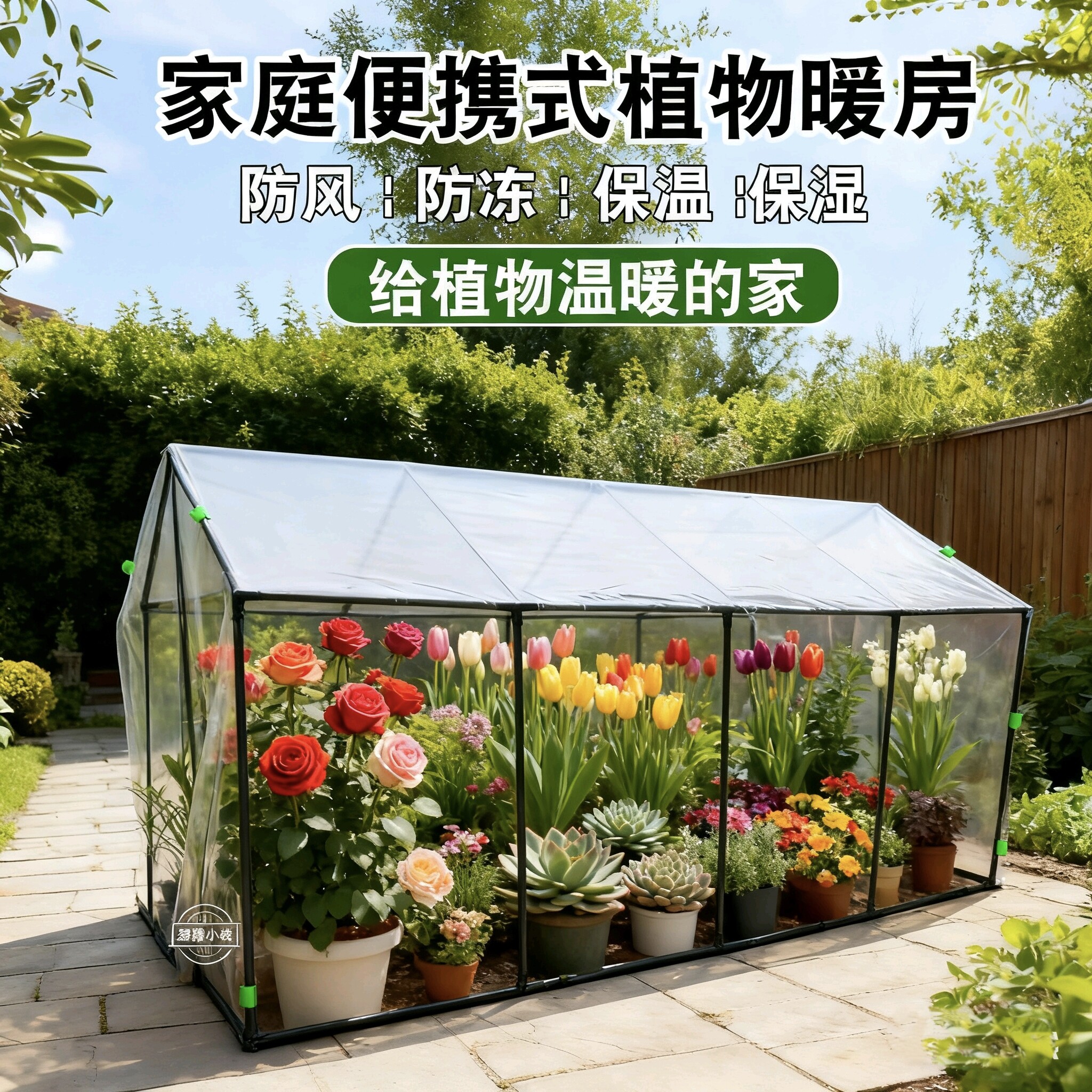 花房植物保温棚温室花卉冬季室外多肉保暖过冬简易小暖房防冻防雨