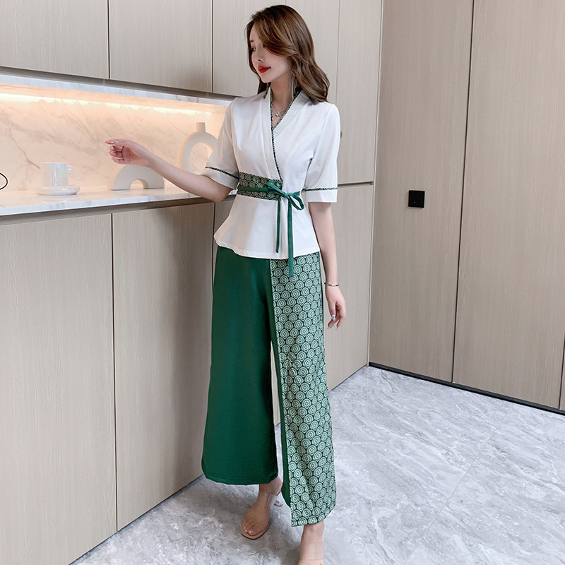 足疗工作服套装女洗浴沐足桑拿技师服裤装新款酒店前台制服足浴店