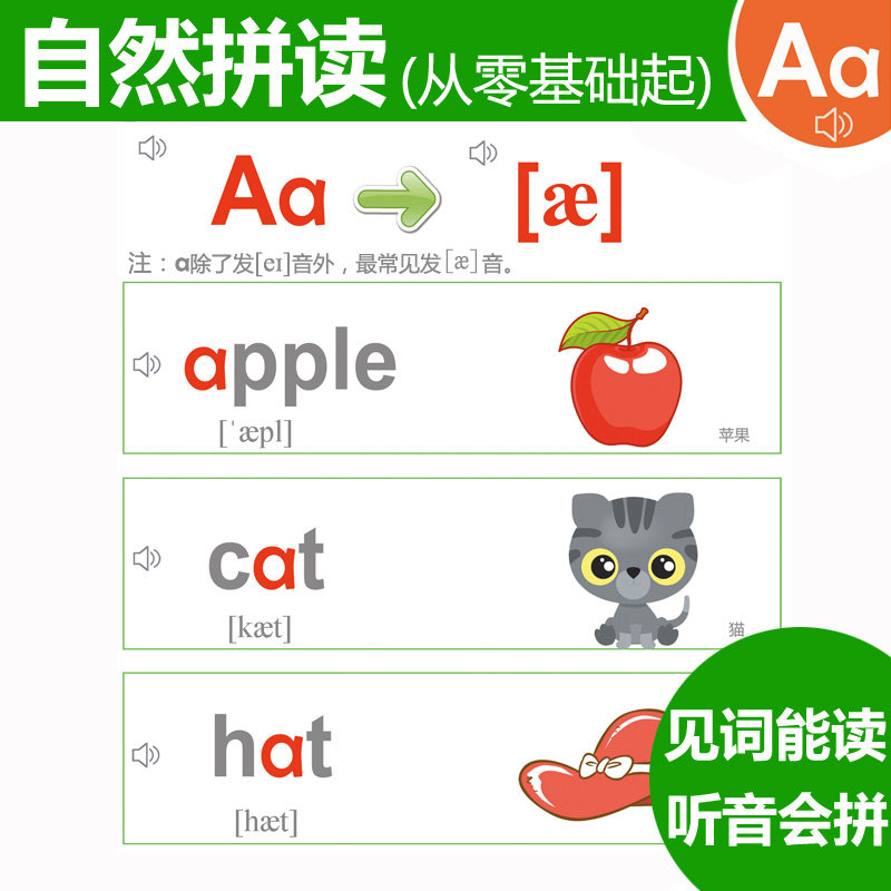 英语自然拼读phonics 字母词根点读有声 发音规律 儿童画册零基础属于什么档次？