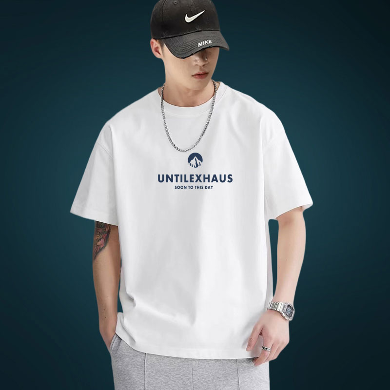 大码复古潮牌短袖男宽松胖子痞帅ins潮流印花T恤夏季纯棉圆领半袖