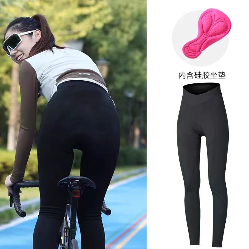 骑行短裤女高腰公路自行车外穿速干骑行装备服透气女减震紧身长裤