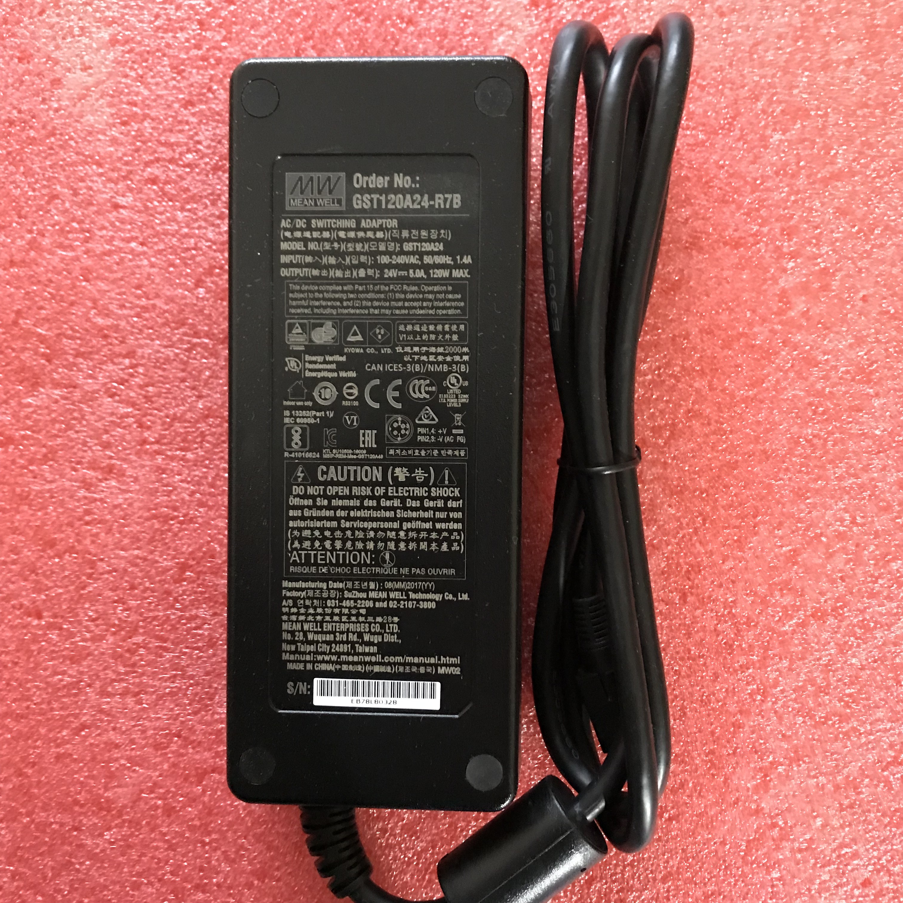 MEANWELL/明纬适配器GST120A12
