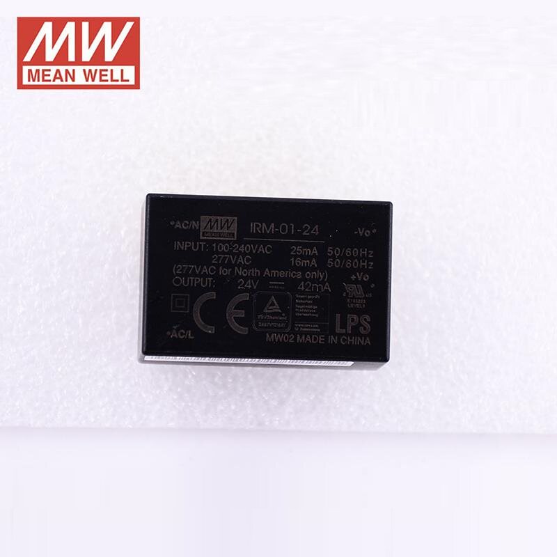 台湾明纬IRM-01开关电源 3.3V5V9V12V15V24V 1W插脚型AC-DC模块