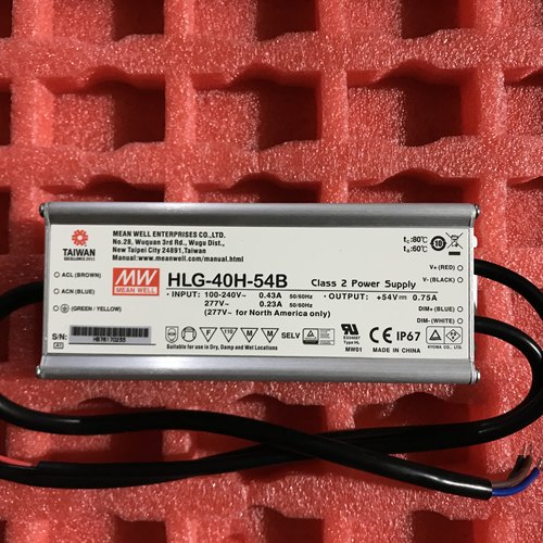 明纬LED电源HLG-40H-12B/15B/20B/24B/30B/36B/42B/48B/54B 全新