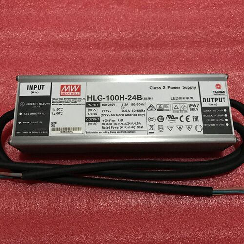 明纬LED开关电源HLG-100H-20B/24B/30B/36B/42B/48B/54B 全新原装