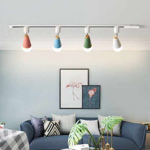 led背景墙商用展厅明装轨道灯