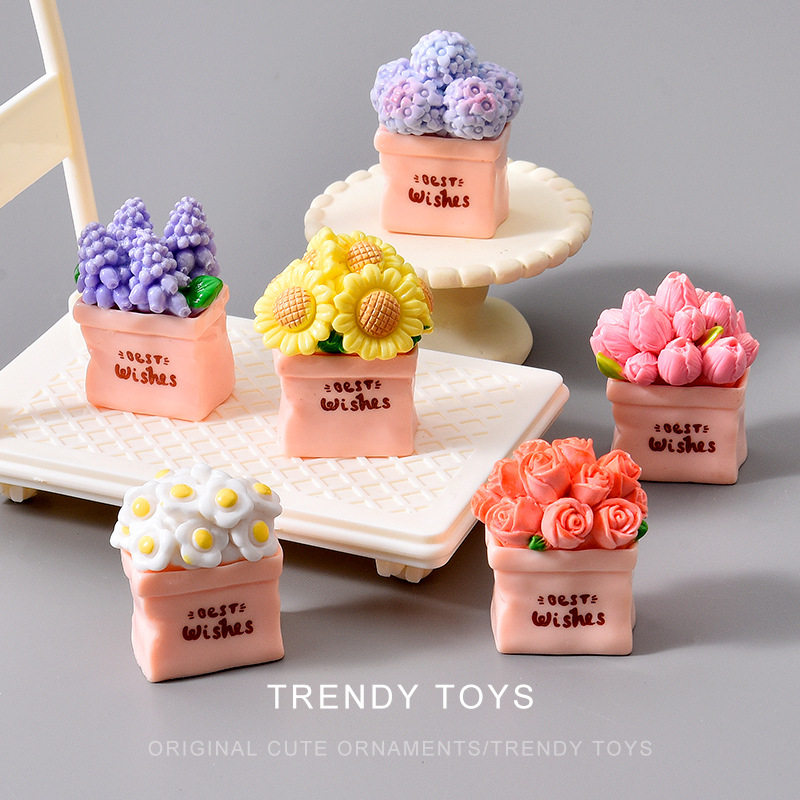 新款仿真玫瑰风信子向日葵花盆盆栽装饰摆件娃娃屋办公室桌面可爱,家居饰品,装饰摆件,淘宝优惠券,粉丝福利购,淘宝优惠卷