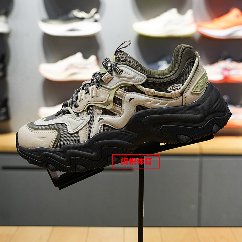 李宁女子系带经典运动休闲鞋