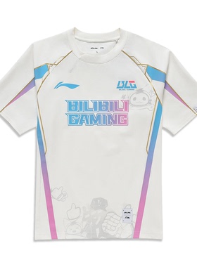 李宁LPL 2025赛季BLG战队经典队服男女同款夜光短袖T恤ATSU667