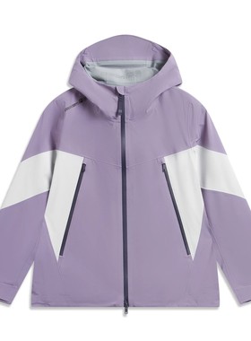 李宁女子户外CF溯万龙甲反光防暴风雨防风宽松单层冲锋衣AEMW014