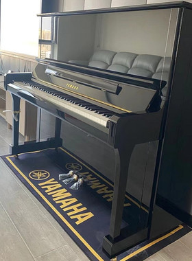 YAMAHA立式钢琴隔音减震地毯定做logo琴行地垫加厚tpr防滑琴凳垫