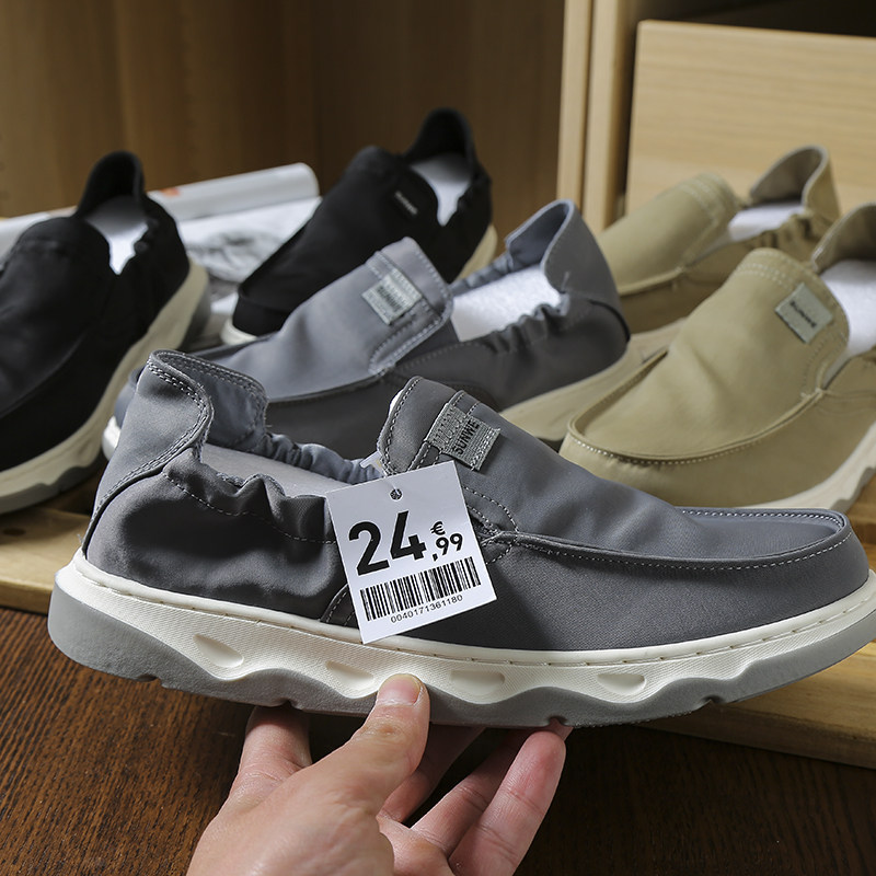 轻便舒适透气!春夏新款男士时尚休闲套脚冰丝鞋低帮布鞋