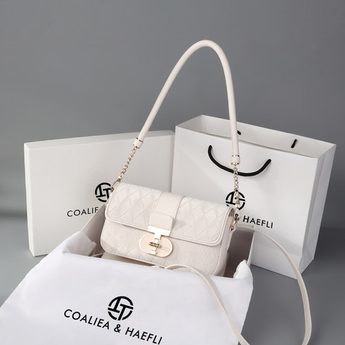 官网COALIEA&HAEFLI菱格腋下包女