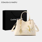 斜挎手提包大气高级感中年妈妈包 2026新款 香港代购 刺绣包包妈妈款