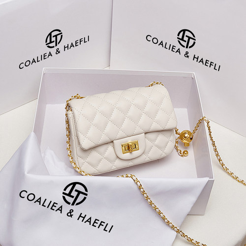 香港品牌小香风菱格链条包斜挎包