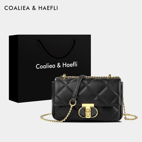 官网COALIEA&KAEFLI菱格链条包女