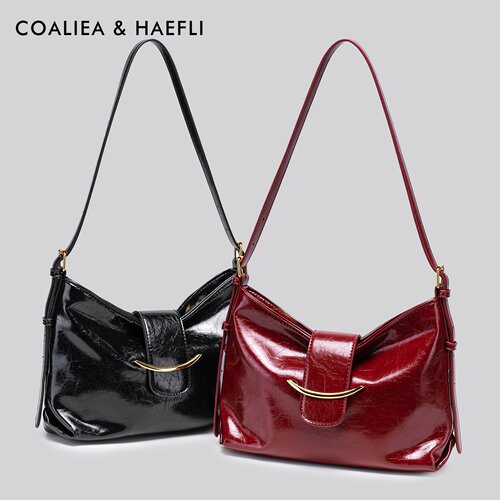 官网COALIEA&HAEFLI油蜡皮斜挎包