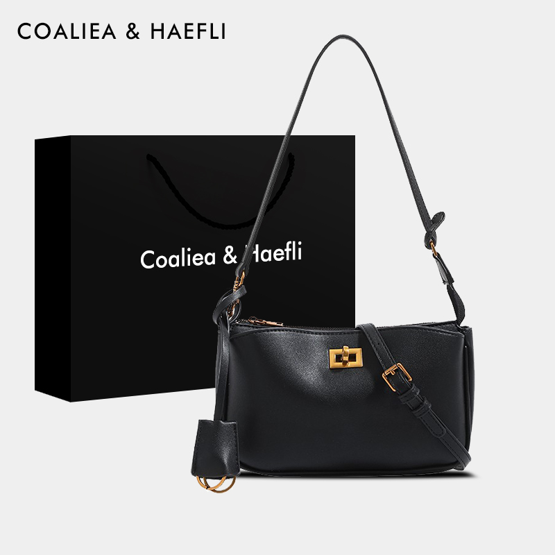 官网COALIEA&KAEFLI真皮腋下包女