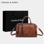 软皮复古手提包时尚 香港代购 妈妈包包女潮2025新款 百搭单肩斜挎包