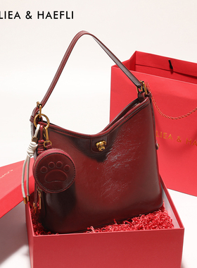 香港品牌红色包包女2025新款时尚气质托特包婚包女新娘斜挎手提包