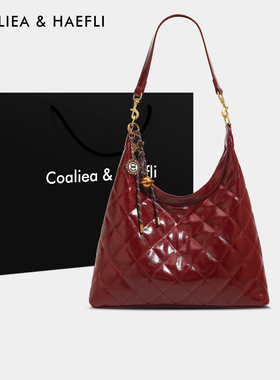 香港高级感托特包大容量女包包2026新款单肩腋下包红色结婚新娘包