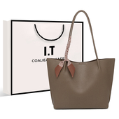 软皮托特包女2025秋季 新款 大容量包包女款 香港代购 时尚 通勤单肩包