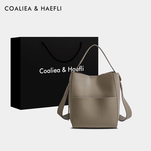 官网COALIEA&KAEFLI真皮斜跨包女