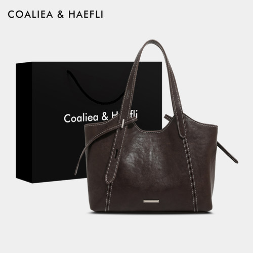官网COALIEA&HAEFLI真皮手提包女
