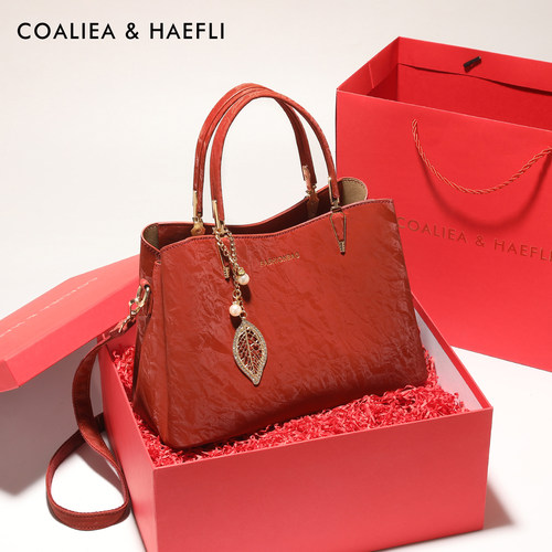 官网COALIEA&HAEFLI红色新娘包包
