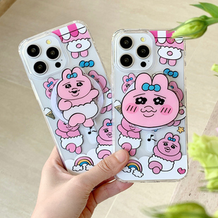 opanchu尿布兔适用三星s25edge手机壳s24ultra卡通s23fe创意s21+/a07magsafe充电a14/a25/a36磁吸支架a53/a55